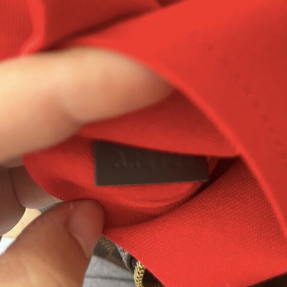 Discontinued Louis Vuitton Duomo Hobo Damier Ebene Red Interior - Picture 2 of 12